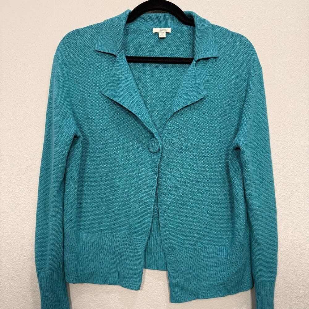 Vintage J. Jill Cardigan Sweater, Women's XS, Teal